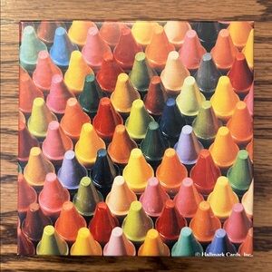 Vintage Springbok Mini Jigsaw Puzzle You color my world box of crayons hallmark